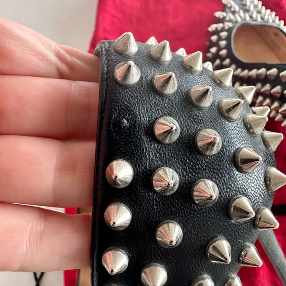 Christian Louboutin Black Spiked Heels - Picture 6 of 9